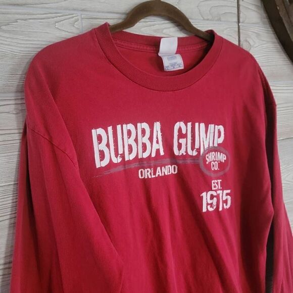 Bubba Gump Shrimp Long Sleeve Shirt Mens SZ L Alstyle Forest Gump - Picture 3 of 5
